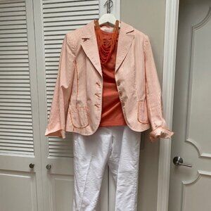 Luca Di Firenze‎ orange striped blazer